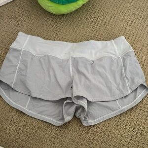 White speed up shorts size 4